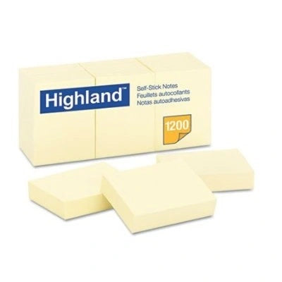Feuillet Autoadhésif De Highland 1.5Po X 2Po Jaune 12/Pqt.