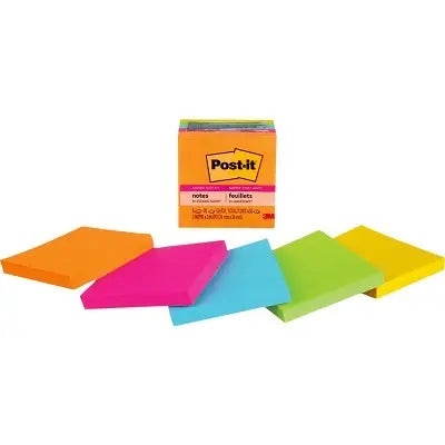 Feuillet De 90 Feuilles Super Adhésives De Post-It, 3Po X 3Po, Rio De Janeiro, 5/Pqt.