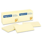 Feuillet Autoadhésif De Highland, 3Po X 5Po, Jaune, 12/Pqt.