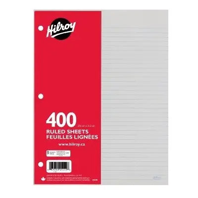 Feuilles De Recharge De Hilroy, 10-7/8 X 8-3/8 Po, 400 Feuilles