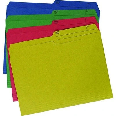 Chemises Réversibles Enviro-Plus Format Lettre Hilroy Assortis 40/Pqt