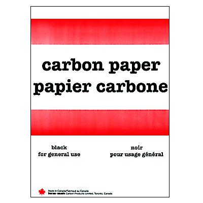 Papier Carbone Noir, 8,5 X 14,5 Po, Paquet De 100 - 1-00014