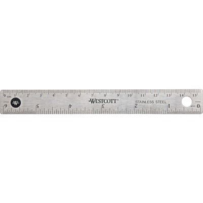 Règle De 15 Cm (6 Po) En Acier Inoxydable Avec Endos De Liège