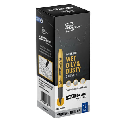 Boite de 12 Marqueurs Avery Marks-a-Lot UltraDuty noir