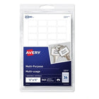 Labels - Multi-Purpose White Removable, 3/4