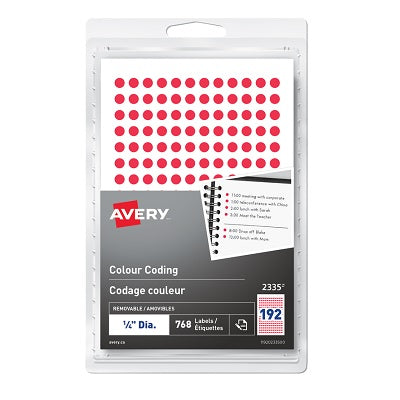 Pack of 768 1/4in red labels