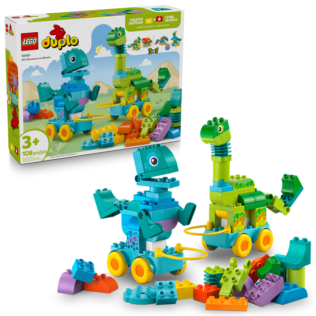 Lego Duplo 10451 Les dinosaures sur roues 3en1