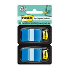 Post-it® Flags, 1 x 1-11/16 in, 50 Flags per Dispenser, Bright Blue, 2 Dispensers/Pkg