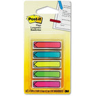 Mini Repères-Fléchettes De Post-It, 1/2 Po, 20 Languettes Par Distributeur, Néon, 5 Distributeurs/Pqt