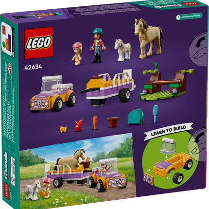 Lego Friends 42634 La remorque du cheval et du poney
