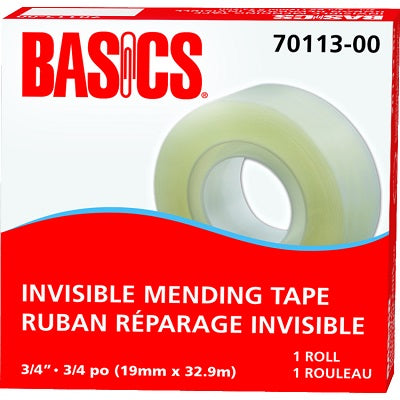Rouleau De Recharge De Ruban Invisible De Basics, 3/4 Po, 19 Mm X 32,9 M
