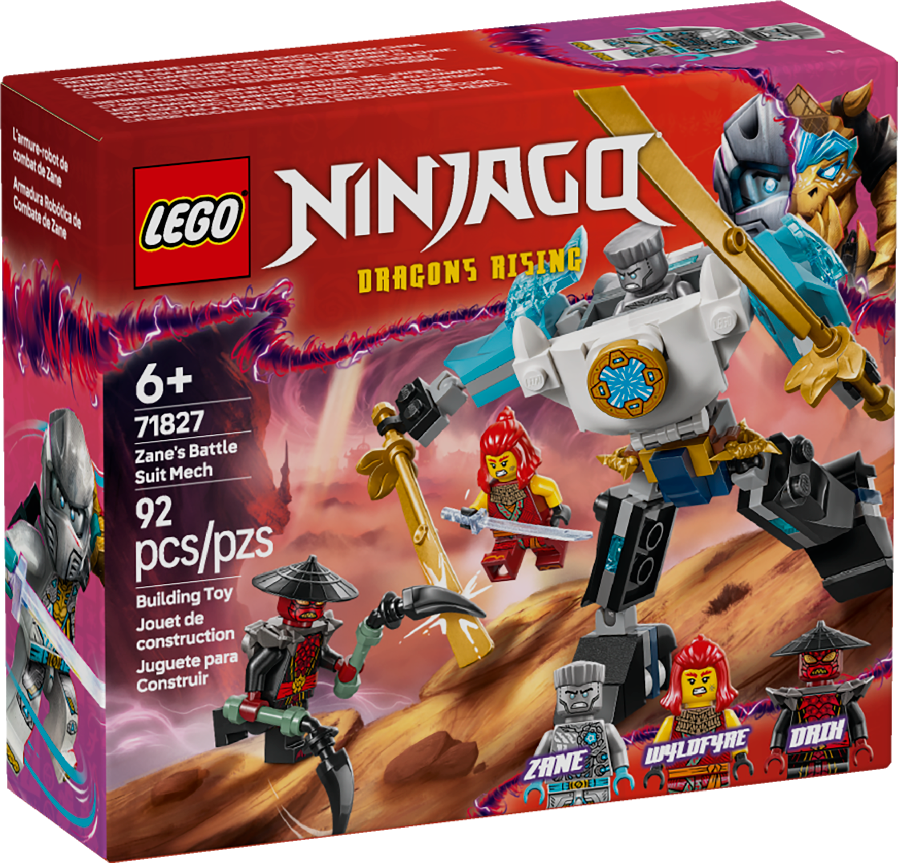 LEGO® NINJAGO® Zane's Mech Armor Battle Suit, Pretend Play Toy Set