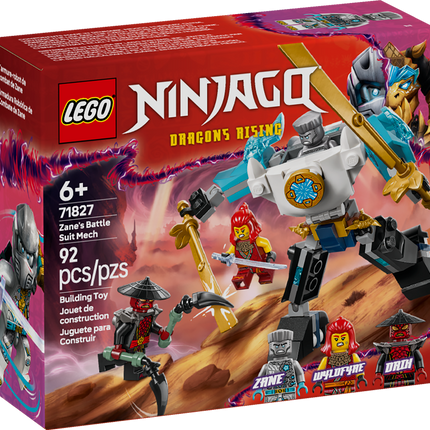LEGO® NINJAGO® Zane's Mech Armor Battle Suit, Pretend Play Toy Set 71827