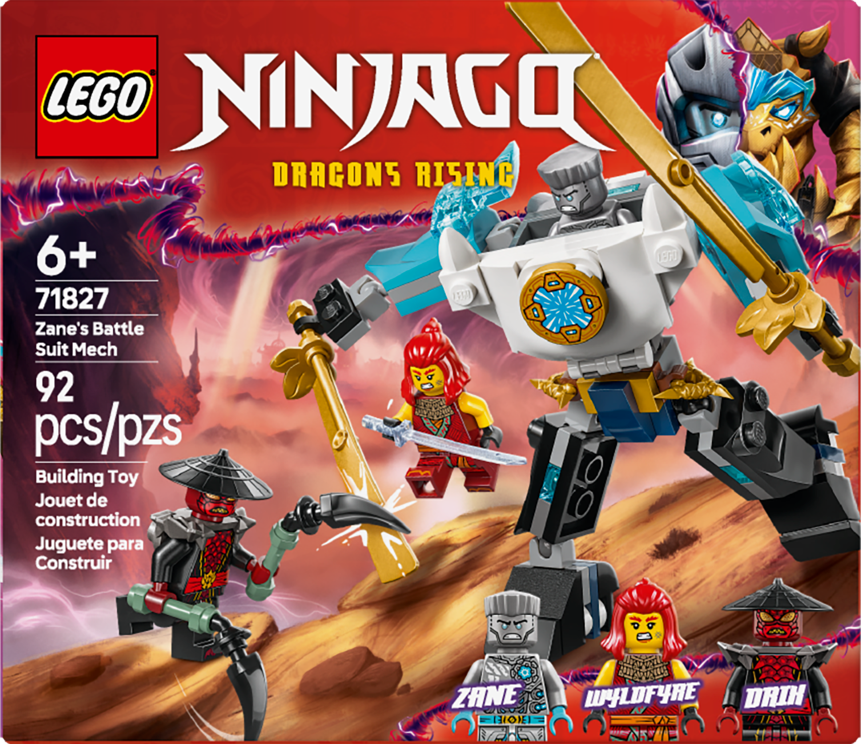 LEGO® NINJAGO® Zane's Mech Armor Battle Suit, Pretend Play Toy Set
