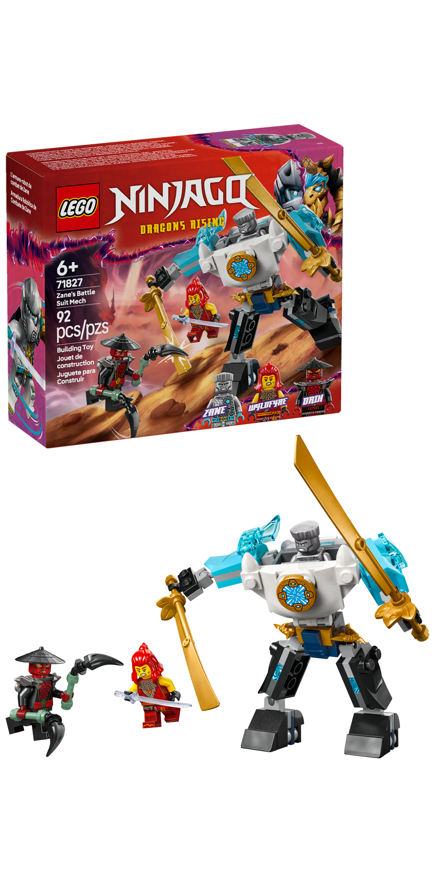 LEGO® NINJAGO® Zane's Mech Armor Battle Suit, Pretend Play Toy Set