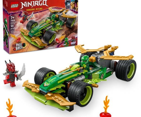 LEGO® NINJAGO® Lloyd's Pull-Back Race Car Pretend Play Toy Set
