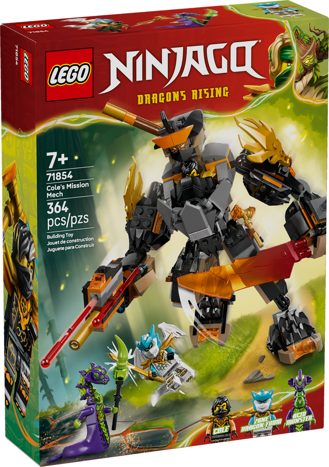 Lego Ninjago 71854 Le robot de mission de Cole contre Zane dragon