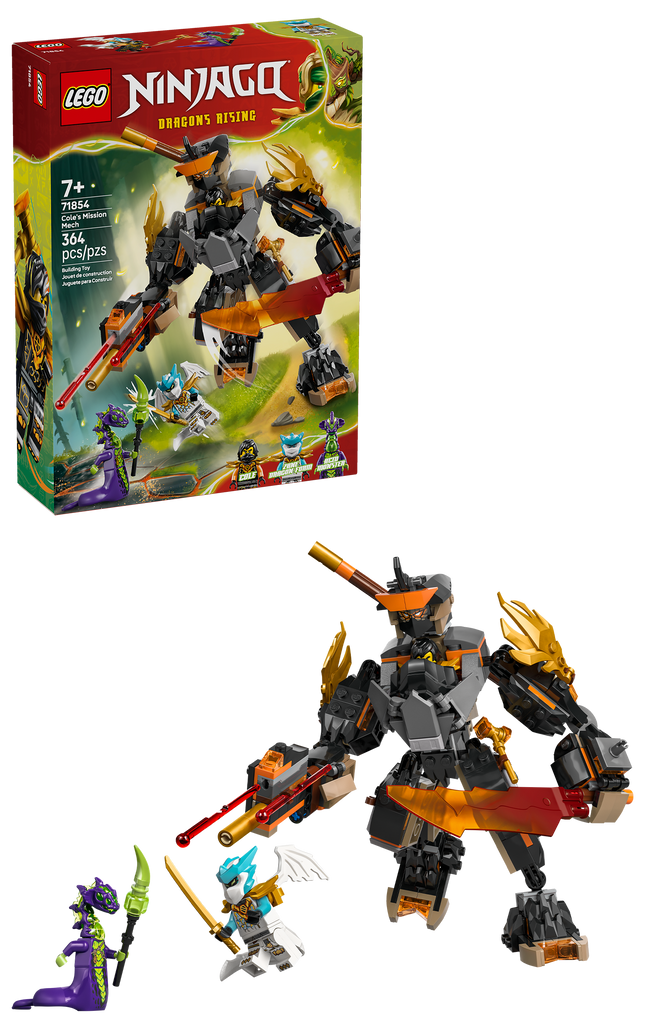Lego Ninjago 71854 Le robot de mission de Cole contre Zane dragon