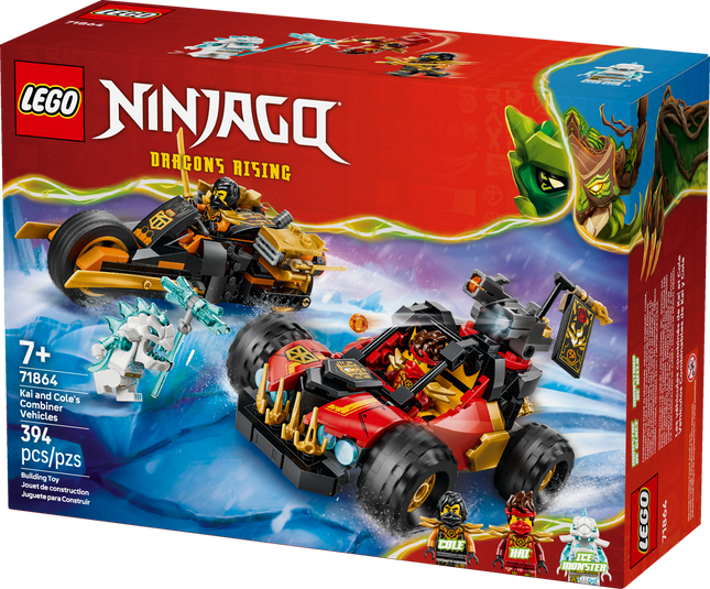 LEGO® NINJAGO® Les Véhicules Combinés de Kai et Cole, Jouet 71864