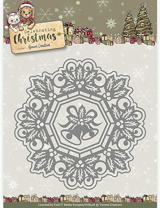 Die Cerations celebrate Christmas - Jingle Bells circle frame