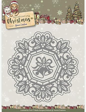 Die Cerations celebrate Christmas - Jingle Bells circle frame