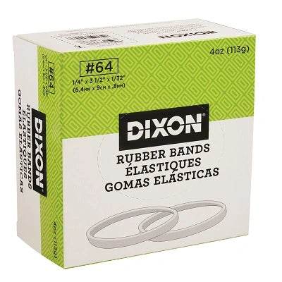 Elastic Bands No. 64, 0.25 lb Box, 0.25 x 3.5 in 