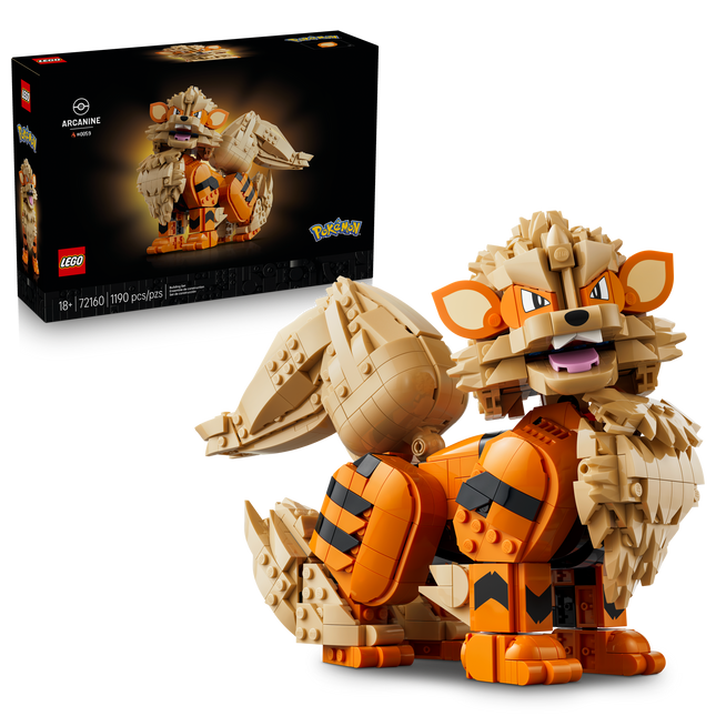 LEGO® Pokémon™ Arcanin, Ensemble de Construction d’une Figurine Pokémon 72160