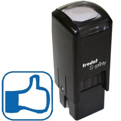Timbre Encreur S-Printy, Petit, Pouce En L’Air/En Bas, Bleu