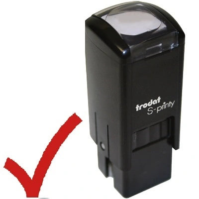 Timbre Encreur S-Printy, Petit, Crochet, Rouge