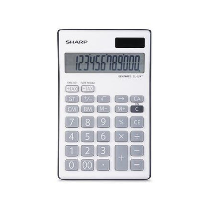 Sharp EL-124TB-GY Tabletop Calculator Gray