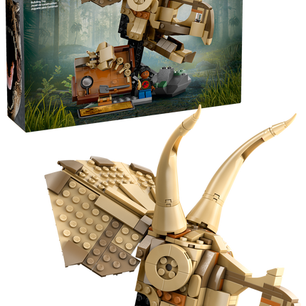 LEGO® Jurassic World Les fossiles de dinosaures : le crâne de tricératops, Ensemble de modèle réduit 76969