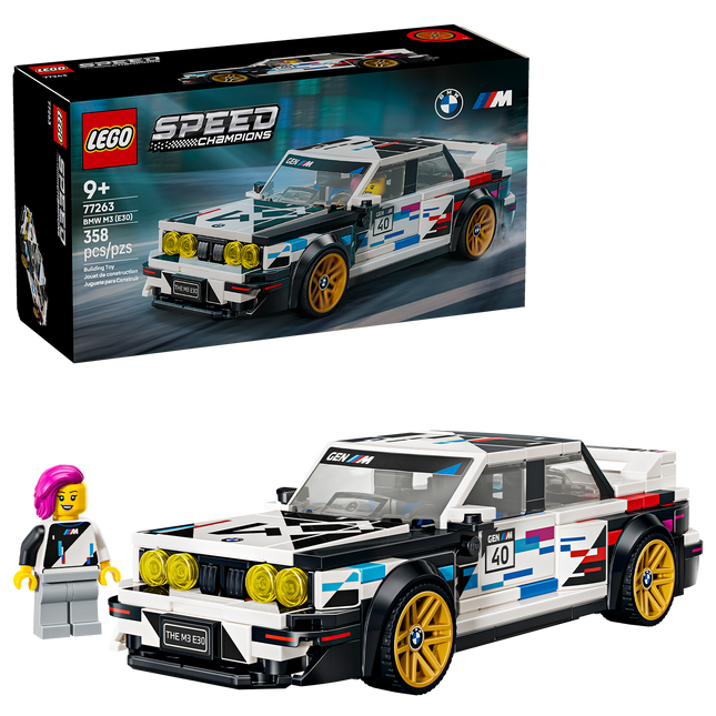LEGO® Speed Champions BMW M3 (E30), Ensemble de jouet de voiture 77263
