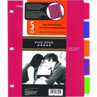 Index Dividers-Five Star, 5-Tab Coloured