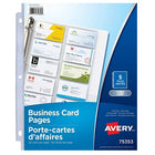 Porte-Cartes D'Affaires Pour Reliures D'Avery, Transparent