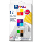 Staedtler Fimo Modeling Paste, 25g, Assorted Basic Colors, 12/Pack 