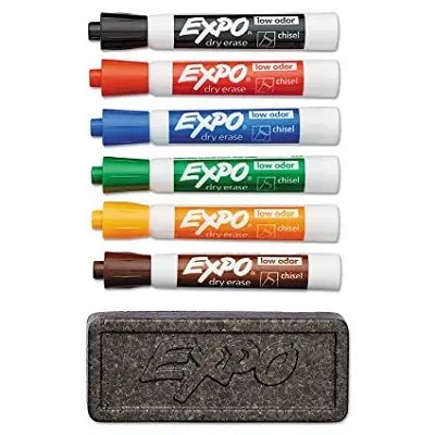 Ensemble D'Effaçage À Sec À Faible Odeur De Expo, Couleurs Assorties, 6/Pqt.