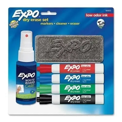 Nécessaire De Départ D’Effacement À Sec Expo(Md), Marqueurs Pointe Biseautée À Faible Odeur