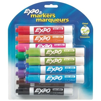 Ensebmle De Marqueur -Effacage A Sec, Expo, Faible Odeur, Ciseau 12 / Set