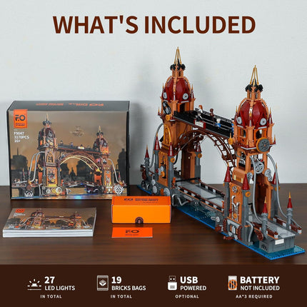 Lumibricks Steampunk City Bridge 3170PCS