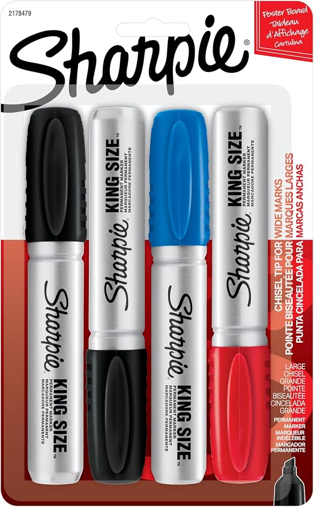 Sharpie - Marqueurs permanents King Size 4/pqt