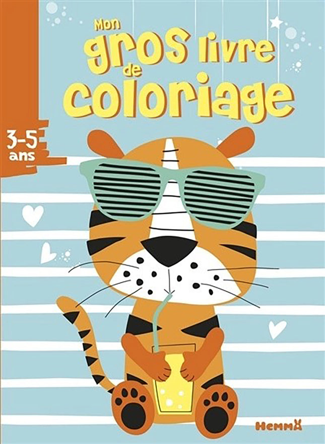Livre - Gros livre de coloriage, Tigre - Version française