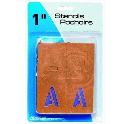 1" Gothic Capital Letters and Numbers Painting Stencils