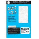 Lettrage Stick On(Mc) Chiffres Et Lettres Majuscules Helvetica De 1 Po, Blanc