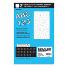 Lettrage Stick On(Mc) Chiffres Et Lettres Majuscules Helvetica De 2 Po, Blanc