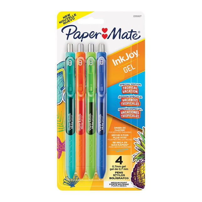 Stylo gel Inkjoy Gel 0.7 4/Paquet asst