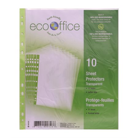 Protecteurs de feuilles transparents Eco Office 10/pqt
