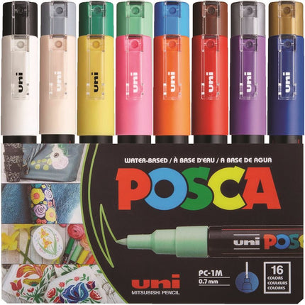 Posca 0.7 mm Markers Box of 16 