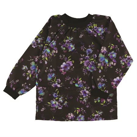 Tablier de bricolage - Motif floral bleu et violet - 6/8 ans