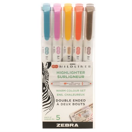 Surligneurs Mildliner couleur chaude Zebra