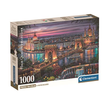 Clementoni Jigsaw Puzzle - Lights of the Danube 1000 pcs
